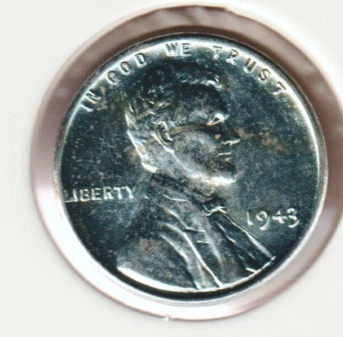 1943 WWII Lincoln Wheat Steel Penny Collectible US Collection Very Good War Coin