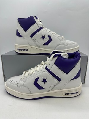 Size 10 - Converse Weapon Mid Vintage White Court Purple for  display picture 3