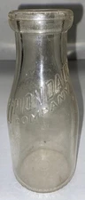 Vintage Pint Glass Milk Bottle Union Dairy Company Chicago Illinois