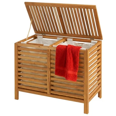 Wäschesammler Wäschekorb Wäschebox Wäschetruhe Wäschesortierer Wäschetrenner Duo - Bild 1 von 4