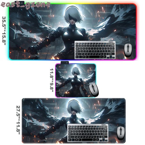 NieR:Automata Yorha No. 2 Type B Large Oversized Anime Mousepad Mouse Desk Mat - Afbeelding 21 van 24