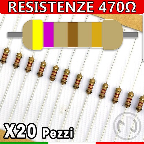 RS0. RESISTENZA 1/2 W 5% 470 Kohm A STRATO DI CARBONE - CONF. 10 Pezzi RS0. RESISTENZA 1/2 W 5% 470 Kohm A STRATO DI CARBONE - CONF. 10 Pezzi