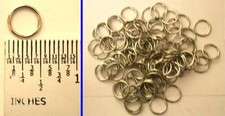 15/32" Nickel Plated Jump Rings for Stained Glass - 50 