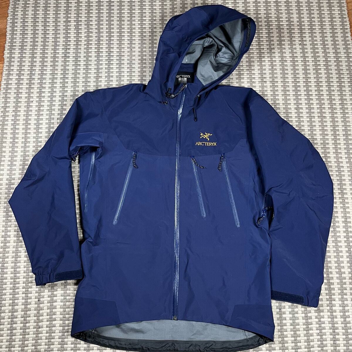 Arc Teryx Theta Ar Jacket 90s 24K Gold Thorn Indigo Men's Sz Arc Teryx Theta Ar Jacket 90s 24K Gold Thorn Indigo Men's Sz