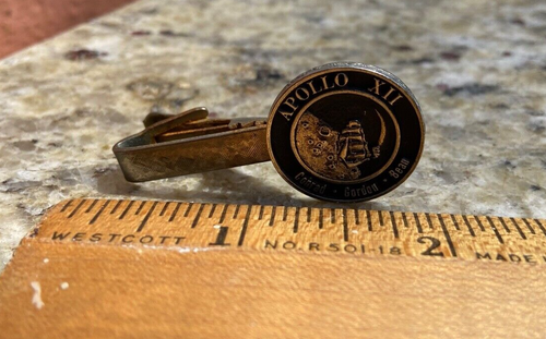 Vintage NASA Apollo 12 Launch Team Member Tie Bar or Tie Clasp - Picture 5 of 5