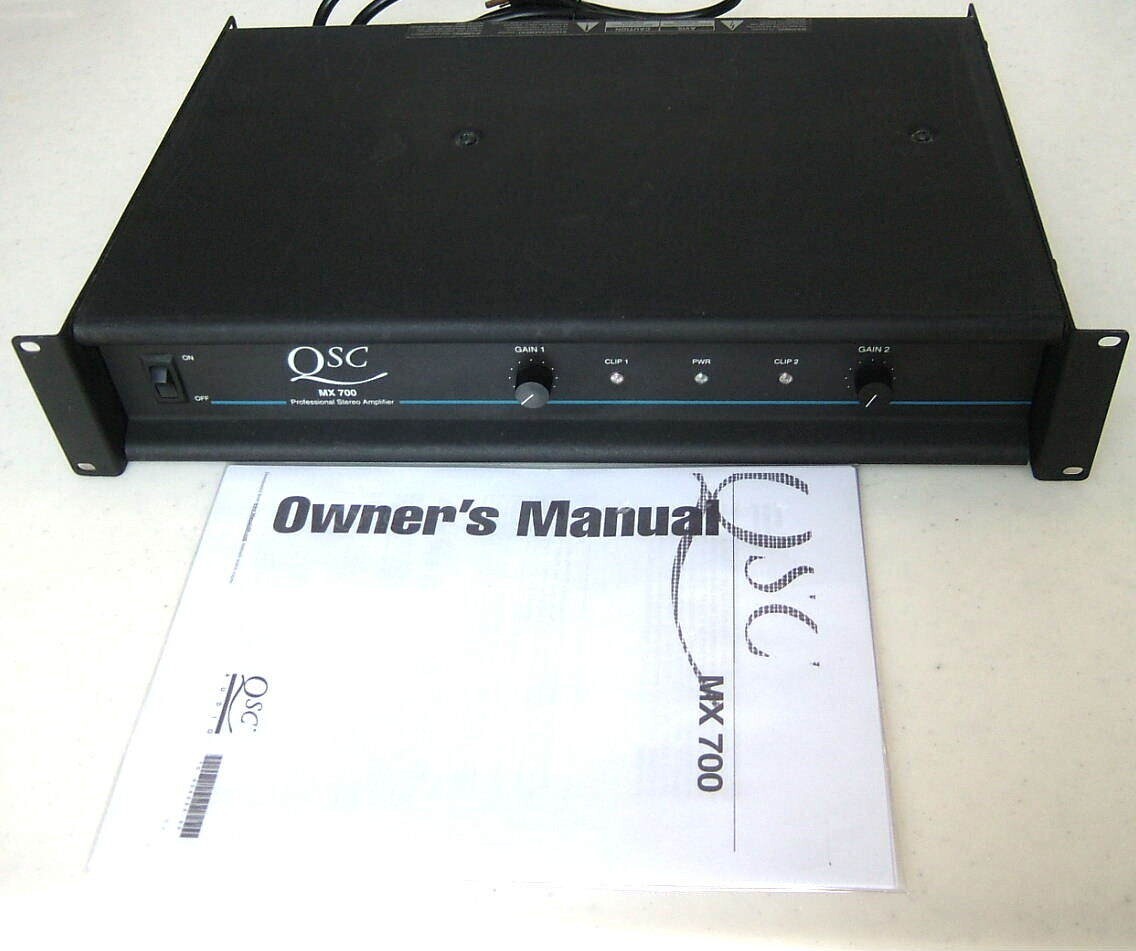 QSC MX700 Power Amplifier Large transformer mounted made in USA