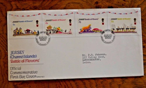 Jersey First Day Cover; July 1970; Battle of Flowers
