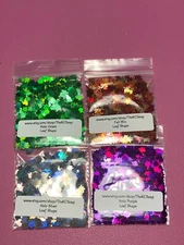 Solvent Resistant Holo Fall Leaf Glitter U Choose Color Nail Art Face Crafts USA