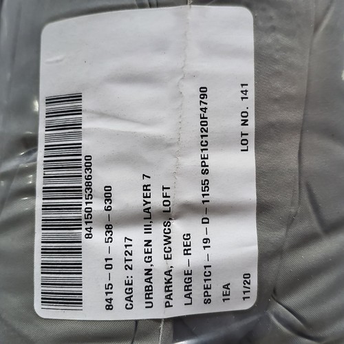 ecwcs Level 7 Cold Weather Primaloft Parka Jacket all sizes small ,med,lar - Picture 6 of 7
