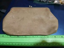 Vintage Vinyl Coin Purse Pouch Change Holder - Creme Color 24-114