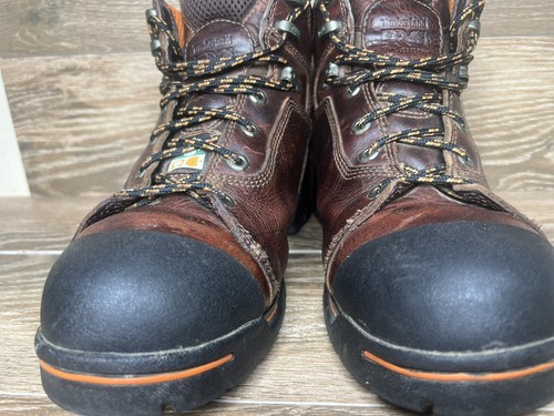 Men's Timberland Pro Work Boots size 10 W Steel Toe Anti - Fatigue Leather - Picture 4 of 12