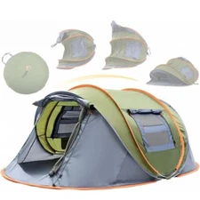 Pop Up Tent 4 Person Instant Pop Up Easy Setup 2 Doors & Windows Camping Tents