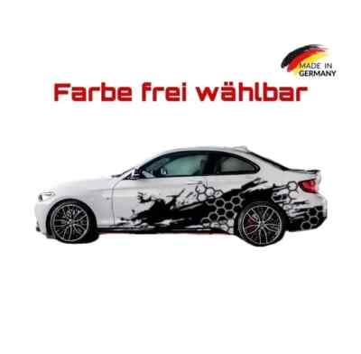 2 x Seitenaufkleber XXL Tuning SET Aufkleber Sticker Waben Styling Racing #2