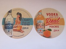 Beer Coaster ~ DEEP EDDY Distilling Peach Vodka ~ Austin, TEXAS Hot Bikini Babe
