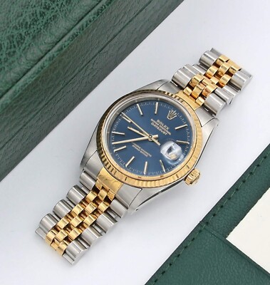 Rolex Datejust Ref. 16013 - blaues Zifferblatt - Jubiläumsarmband