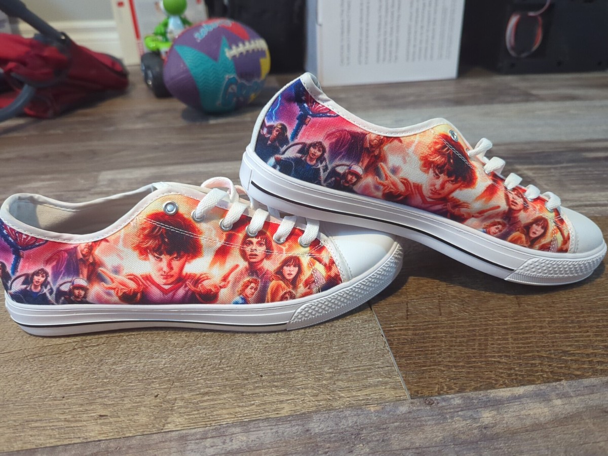 Stranger Things Custom Print Canvas Shoes Women's Size 11 (41