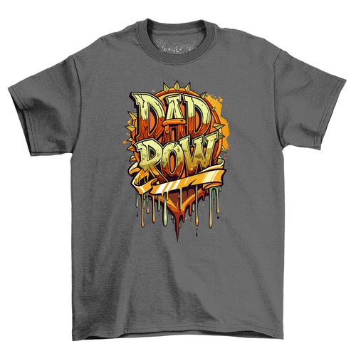 Dad Row Heart Graffiti Tee - Funny & Heartfelt! 100% Cotton T-shirt for Dads, Un - Picture 2 of 46