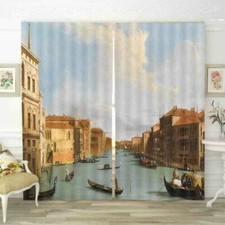 Russian House Boats 3D Curtain Blockout Photo Printing Curtains Drape Fabric