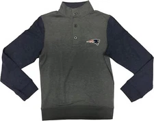New England Patriots Men's 3-Button Pullover Sweatshirt CHOOSE SIZE