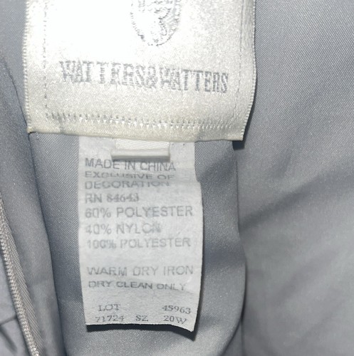 RARE Watters & Watters Mother of the Bride CORSET Bodice Ruffled Waist dress 20w - Picture 14 of 17