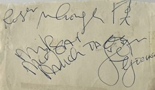 The Scaffold : John Gorman, Mike McGear, Roger McGough Signed Autograph Page COA