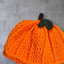Crochet Baby "Pumpkin" Hat 0-6, 6-9, 9-12 mos 