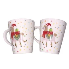 Falalala LLama Christmas mugs set
