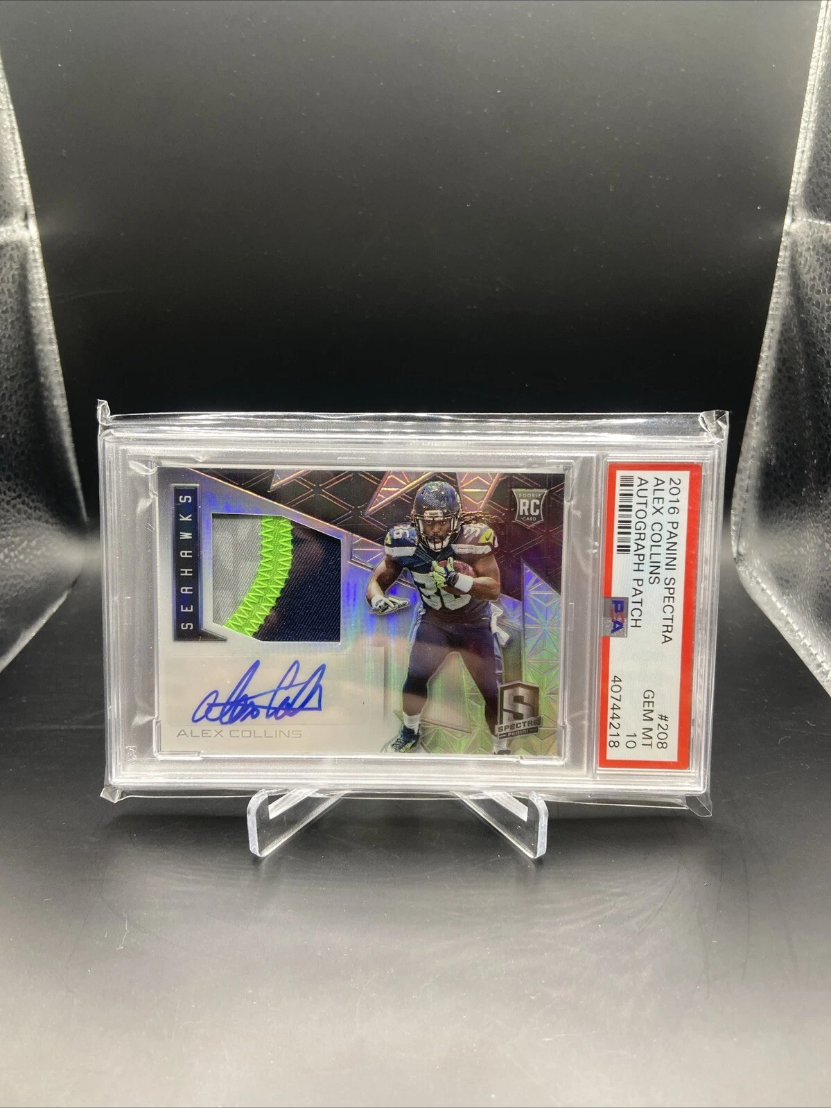 Alex Collins Panini Spectra #208 Autograph Patch