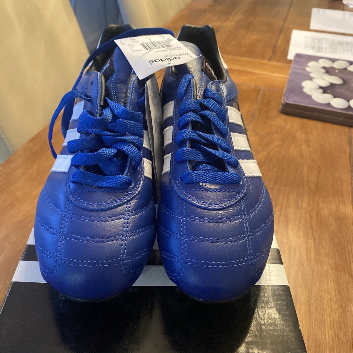 Adidas Kaiser Cup Blue SG Football Boots UK BNWB