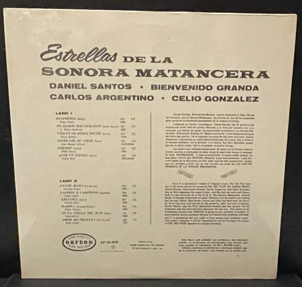 new Estrellas SONORA MATANCERA Bienvenido Granda Daniel Santos Carlos Argentino - Image 2 of 2