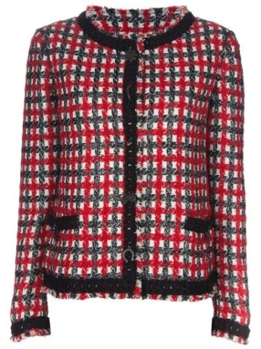 Moschino Tweed Jacket TAGLIA 40 = US 4 NUOVA CON ETICHETTE
