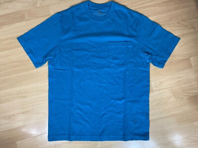 NIP The Territory Ahead S Chest Pocket Short Sleeve Embroidered Logo Blue Shirt
