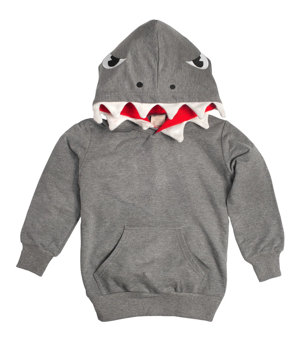 Doodle Pants 3D Shark Hoodie Size 5T Gray Sweatshirt Sweater Jacket Pullover  | eBay