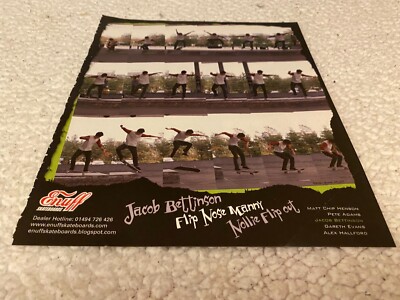 PSK23 SKATEBOARDING ADVERT/PICTURE 11X8'' ENUFF SKATEBOARDS