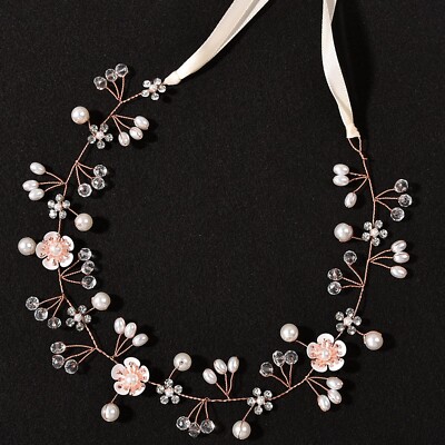 KAYZON Flower Girl Hair Accessory - Princess Headpiece with Pearl Headband fo...