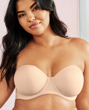 Wacoal 32DDD Red Carpet Strapless T-Shirt Bra NWOT 854119 Sand Beige --NO STRAPS