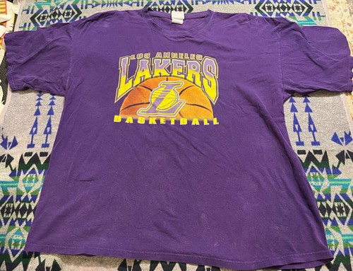 vintage Y2K Los Angeles lakers t shirt 2XL Purple Basketball NBA Kobe