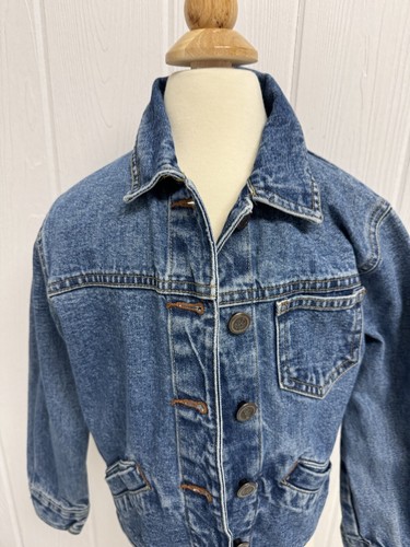 Mossimo Girl's Medium Wash Button Up Collared Blue Denim Jacket Size 5-6/6X - Picture 9 of 9