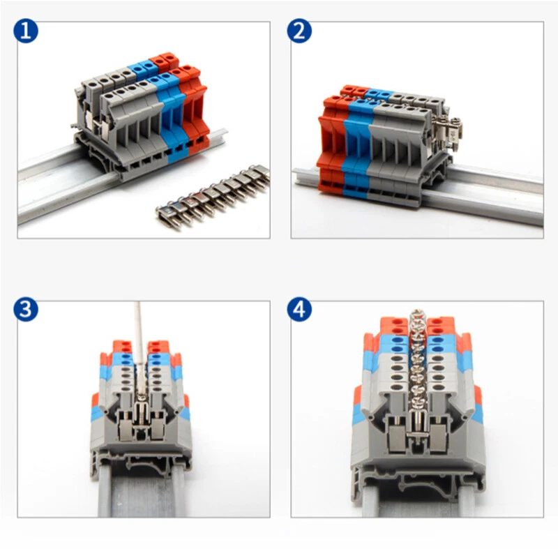 Terminal Block Jumper Busbar FBI-10 Din Rail Wire Connector Copper Conductor - Image 3 of 4