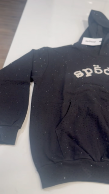 （正規品）sp5der vvs hoodie black s Brand new* Sp5der VVS Rhinestone Hoodie - Black - Size