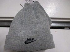 NIKE BRAND YOUTH WINTER HAT  GLOVES SET TODDLER 12/24M NWT GRAY  BLACK LOGO