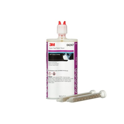 3M Super Fast Plastic Repair, 04247, Clear, 200 mL Cartridge, 6 percase