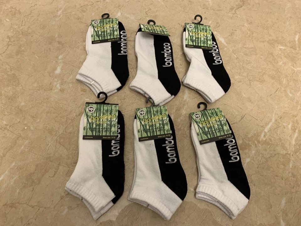 6 Pairs kids bamboo socks sports ankle socks special White Black AU stock - image 2 of 4