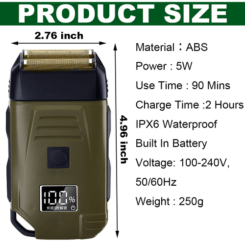 Upgarded Men's USB Electric Foil Shaver Trimmer Razor Hair Beard Shaving Machine - 第 10/27 張圖片