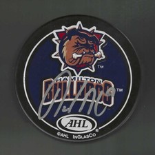 David Desharnais Signed Hamilton Bulldogs Puck Montreal Canadiens