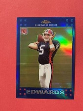 2007 Topps Chrome BLUE REFRACTOR Trent Edwards #TC171 Rookie RC - Bills