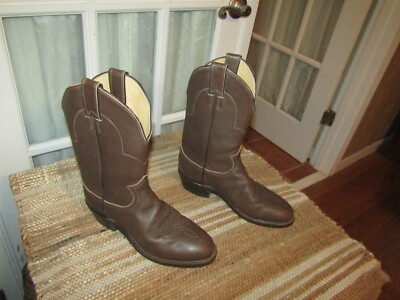 Justin’s Brown Leather Waterproof Cowboy Boots, NEW, Size 7.5D Men’s/9 Women’s Justin Men main image 2