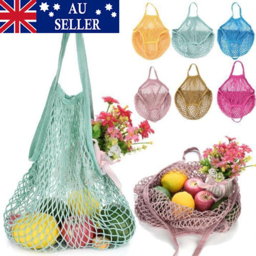 Mesh Net Turtle Bag String Shopping Bag Reusable Fruit Storage Handbag Totes - Picture 1 of 15