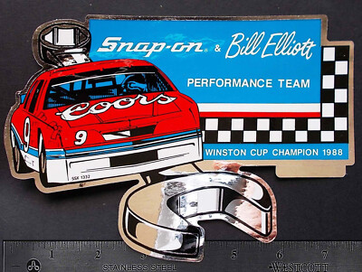 SNAP ON TOOLS Bill Elliott Winston Cup 1988 - Orig. Vintage Racing Decal/Sticker