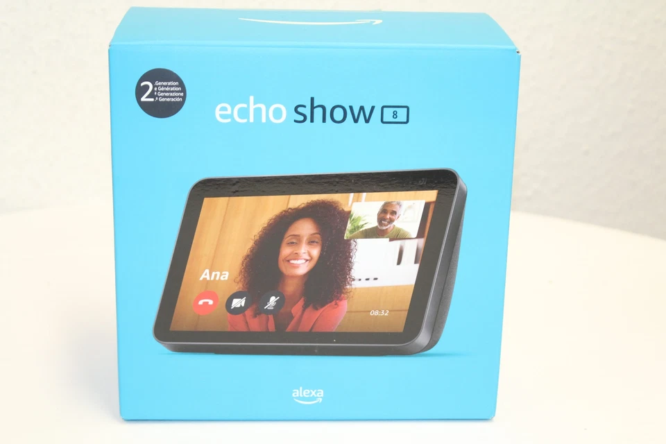 Amazon Echo Show 8 (2. Generation) Smart Display Lautsprecher - Anthrazit Neu Re
